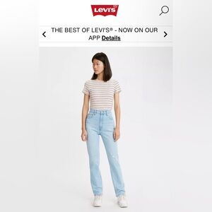 Beautiful light wash Levi’s they are slightly too small on me but super cute !